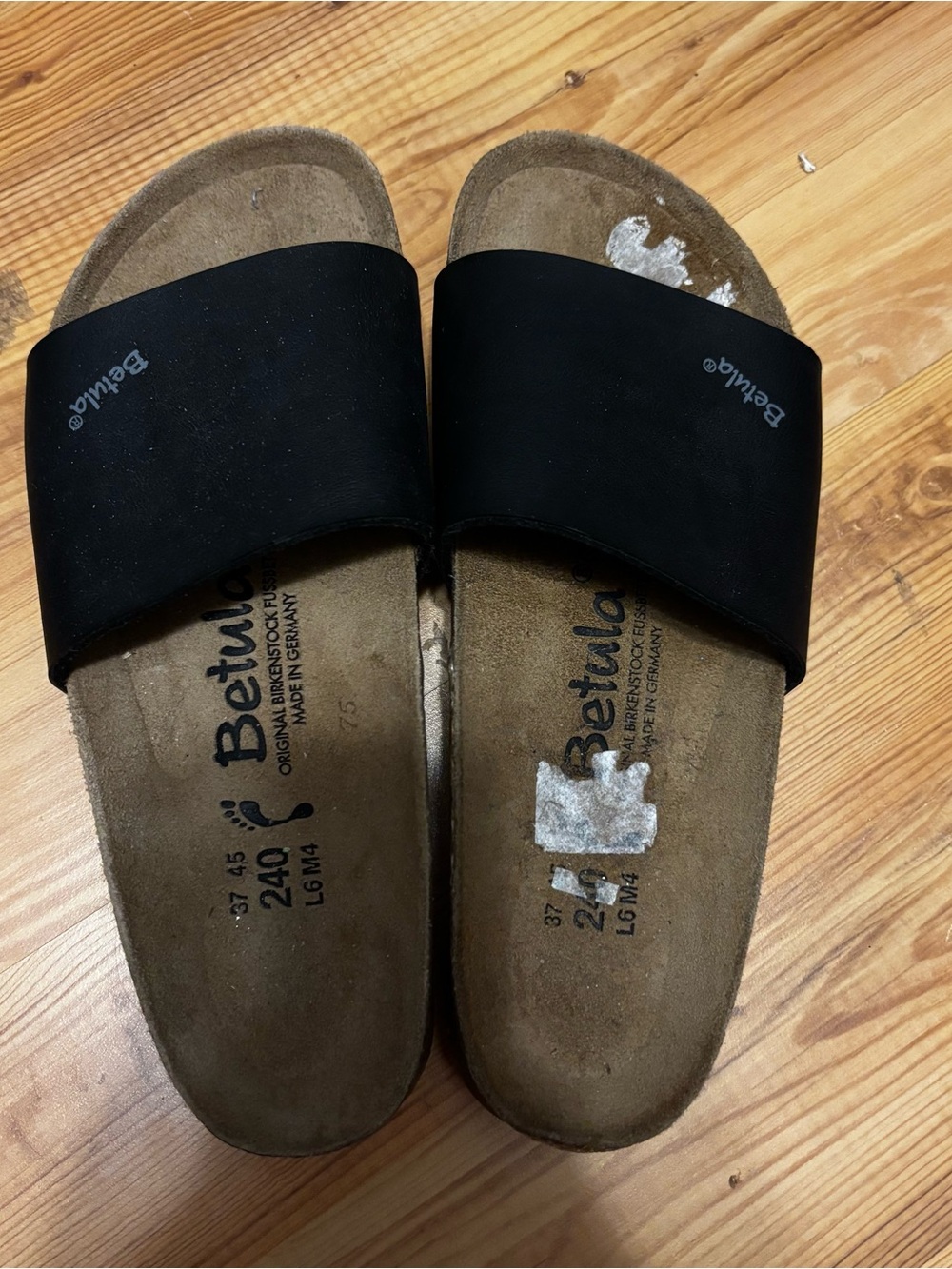 Betula by Birkenstock sandal women’s black white cork EU 37